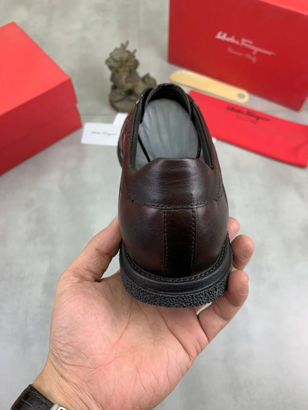 Men's Men's Shoes P560💰[New Style] Water-dyed Niuli 🆘[Salvatore Ferragamo] Ferragamo's latest casual business leather shoes for men! Listed simultaneously! The fabric is made of specially imported original calfskin, the lining is made of imported water-dyed cowhide, and the original combination outsole is absolutely luxurious and leads the fashion trend. Matching code: 39-44 (45 customized) 5️⃣ colors available